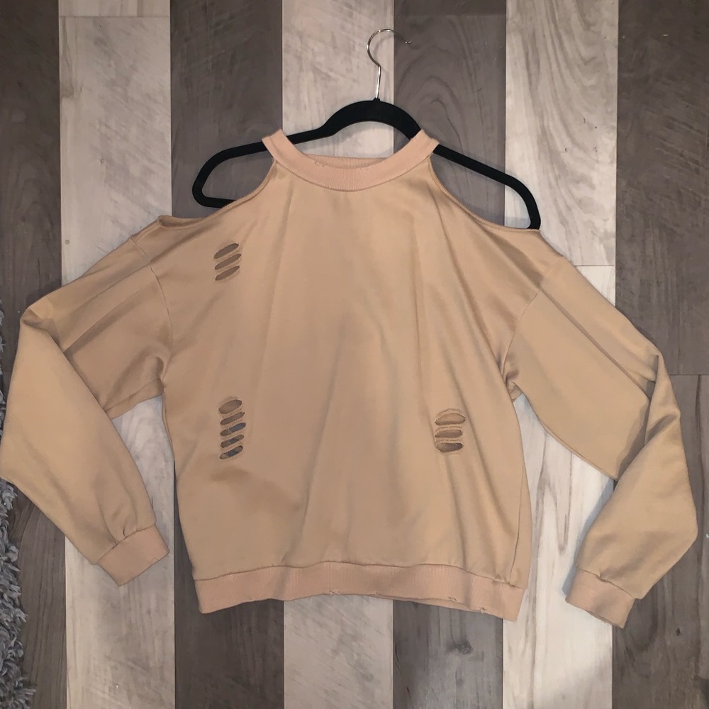 Honey Punch Nude Holy Sweater